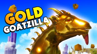 GOATZILLA Evolves Into a GIANT GOLD Monster! - Goat Simulator 3