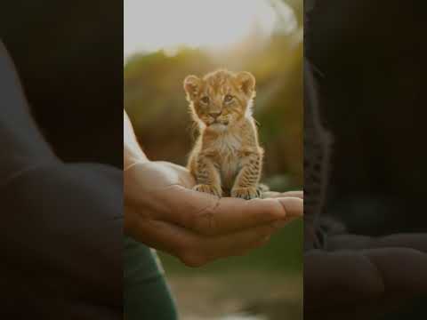 "🦁 Tiny Miniature Lion on a Human Palm! 🤯 Incredible Macro Photography Shot!" #ai #aiart #aiviral