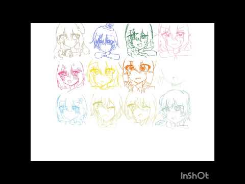 全員描きました✨✨落書きなのでバランス凄いけど気にしないでください！#めめ村 #絵チャ