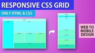 How to make a Responsive Layout Design using HTML 5 and CSS3 grid
