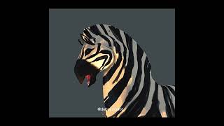 3d stylized zebra