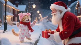 Adorable Ginger Kitten Helps Santa Claus Hand Out Gifts On Christmas Eve 🎄🎅🐾