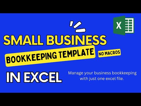 Profit and Loss Excel Template with bookkeeping