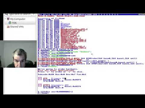 TempleOS - 5 Min Code Walkthrough - ATAProbe Harddrive Io Port Interrupt 13 BIOS PCI
