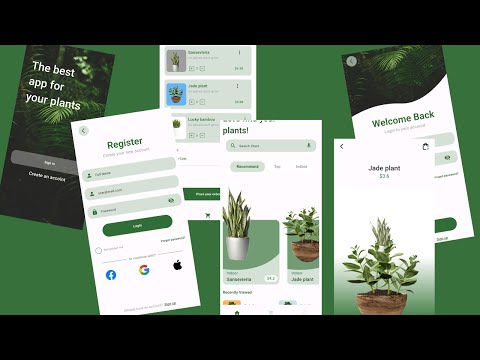Plants App UI concept (code in comments)