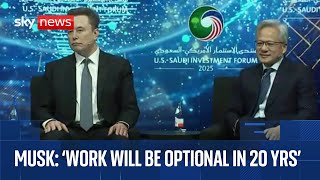 Elon Musk and Jensen Huang discuss the future of technology, AI and space at US-Saudi forum