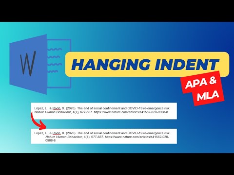 How To Create a Hanging Indent in Word for APA Format 7th Edition