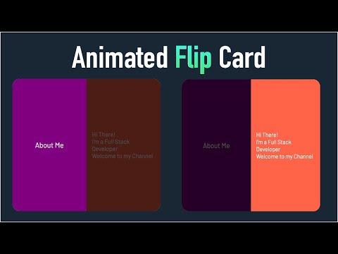 Create a Stunning Flip Card Animation Using HTML and CSS