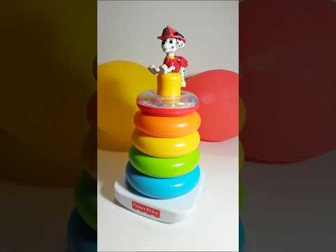 Marshall and the Colorful Rings 🎨: Fun with Fisher-Price 🚒 #powpatrol #asmr #forkids
