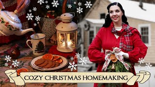 Our Cozy Cottage Hygge Homemaking❄️🕯️Vintage Holiday Decor Ideas, Baking, Warm Winter Home