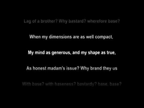 Monologue: EDMUND - King Lear (Act 1, Scene 2)