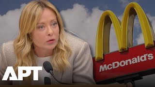 “Should We Storm McDonald’s?” Meloni Reacts to Trump’s NATO Critique | APT