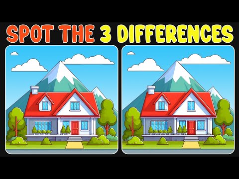 Spot The Difference : IQ Test - Find All 3 Differences | Find The Difference #32