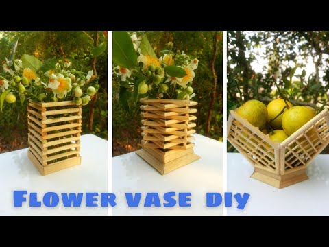 3 wonderful Flower / Fruit Vase ideas from Bamboo Chopsticks for Desk Decorations