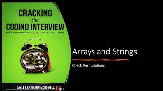 Cracking the Coding Interview Solutions | Arrays and Strings | Check Permutations