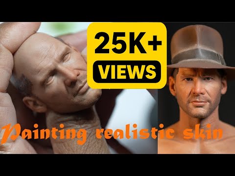 Mastering Realistic Skin Tones: Painting Indiana Jones 1/6th Scale sculpt