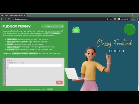 Flexbox Froggy Level 1 Tutorial: Learn Flexbox in a Fun Way