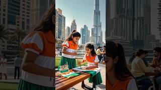 INDIA V/S PAKISTAN FLAG competition two little girls made a beautiful flag #shorts #india