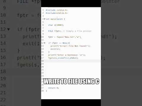 Write to a File Using C Programming #shorts #cprogram #program #coding