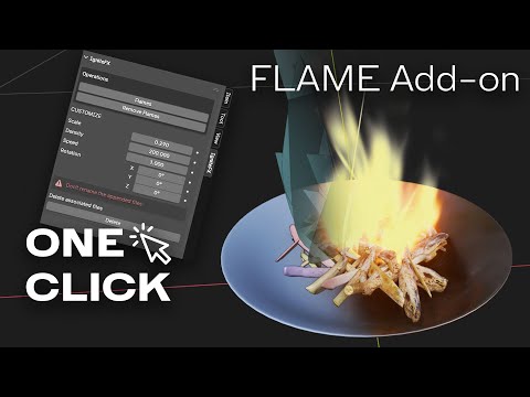 Insane Flame generator Add-on for Blender | IgniteFX