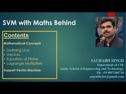 Support Vector Machine with Maths Behind