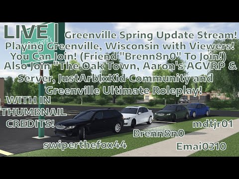 🔴 LIVE: Greenville Spring Update! | Playing Greenville, Wisconsin with Viewers! | Roblox