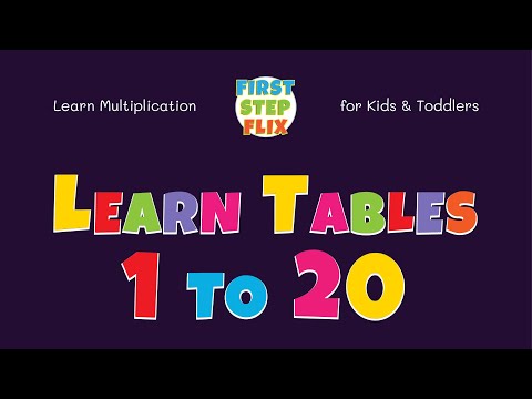 Table of 2 to 20 in English | Multiplication Tables 2 to 20
