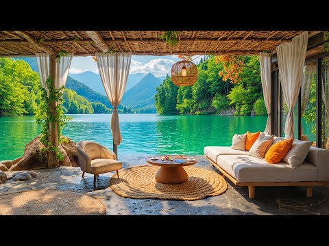 ✨ Peaceful Lake Cabin Café | Gentle Morning Jazz & Calm Nature for a Focused Start to the Day