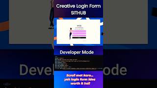 Modern Login Form using HTML & CSS 🔥 | Clean UI 😱 #coding #shorts