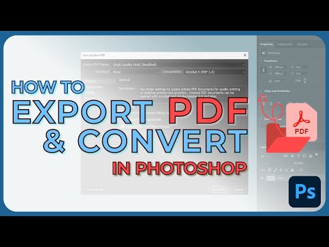 Export from Photoshop to PDF - Convert