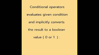 Condition Operators #operator