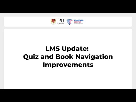 LMS Update: New Quiz & Book Navigation Using Snap Feed Drawer