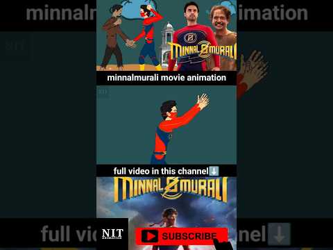 Minnal Murali Comes to Life in Animation!tovino Thomas malayalam movie animation! funny fight story!
