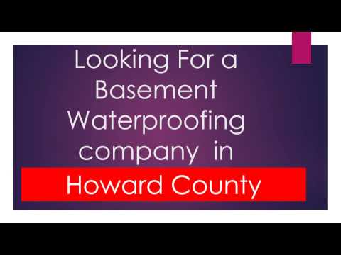 basment waterproofing Howard County