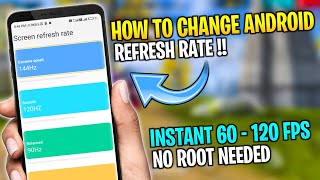 How To Change Android Screen Refresh Rate | No Root Needed | 60HZ - 144HZ | 100% Working