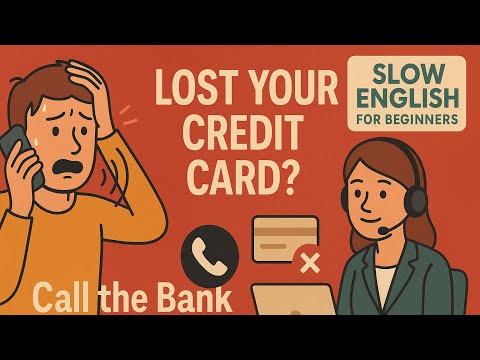 Report a Lost Credit Card|Easy English Phone Call|English Podcast|Daily English Conversation