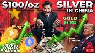 BITCOIN LIVE : BTC HIGHEST PRICE OF 2026!! SILVER RECORD CLOSE! $100 IN CHINA
