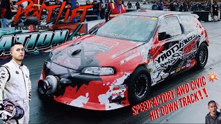 SPEEDFACTORY AWD Civic  | Unexpected Down Track Contact | WCF 2025 ‼️#nyce1s