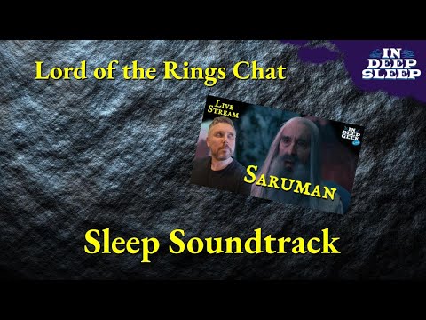 Lord of the Rings Sleep Video | Saruman | 1.5h talking with ambient meditation music, 8h fades black