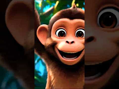 monkey 🐒🐵 #monkey #shorts #youtube #foryou #shortsvideo #shortsfeed #kids #kidsvideo #kidesviral #3D
