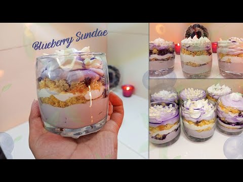 blueberry sundae | blueberry sundae recipe | sundae recipe