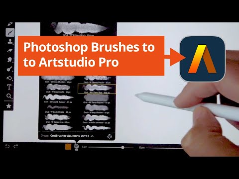 How to import GrutBrushes Photoshop brushes into Artstudio Pro on the iPad