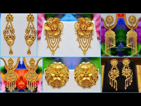 Gold Earring Designs With Weight | Gold Jhumka Designs | Gold Tops Design