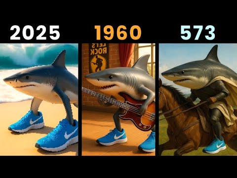 Tralalero Tralala in different years