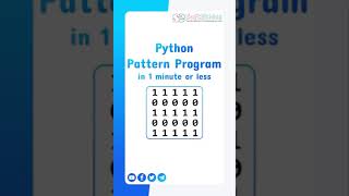 Python Pattern Program |  Number Pattern #shorts #python #patternshorts #patternprograms