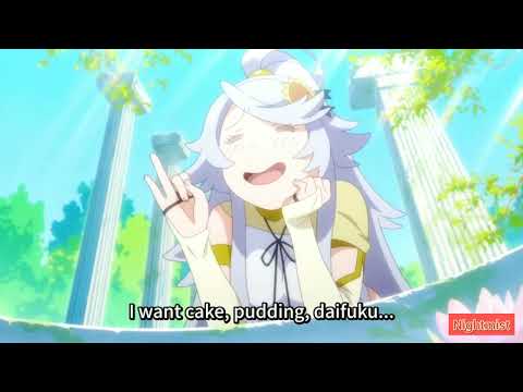 Cute Goddess Ninrir asking for another world food Campfire Cooking in another world