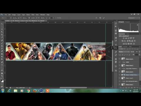 Designing a Simple Web Banner In Photoshop 2017 ( youtube gaming banner)