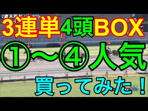 【Horse racing】Trifecta(①②③④popular)box!Betting 12 races!A total of $ 500.