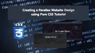 Creating a Parallax Website Design using Pure CSS Tutorial DEMO