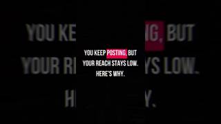 THE HARSH TRUTH ABOUT LOW REACH #digitalmama #businessgrowth